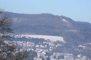 Blick zur Iburg - Sonne im Januar 2006