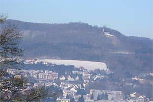 Blick zur Iburg - Sonne im Januar 2006