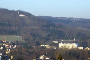 Blick zur Iburg im Winter